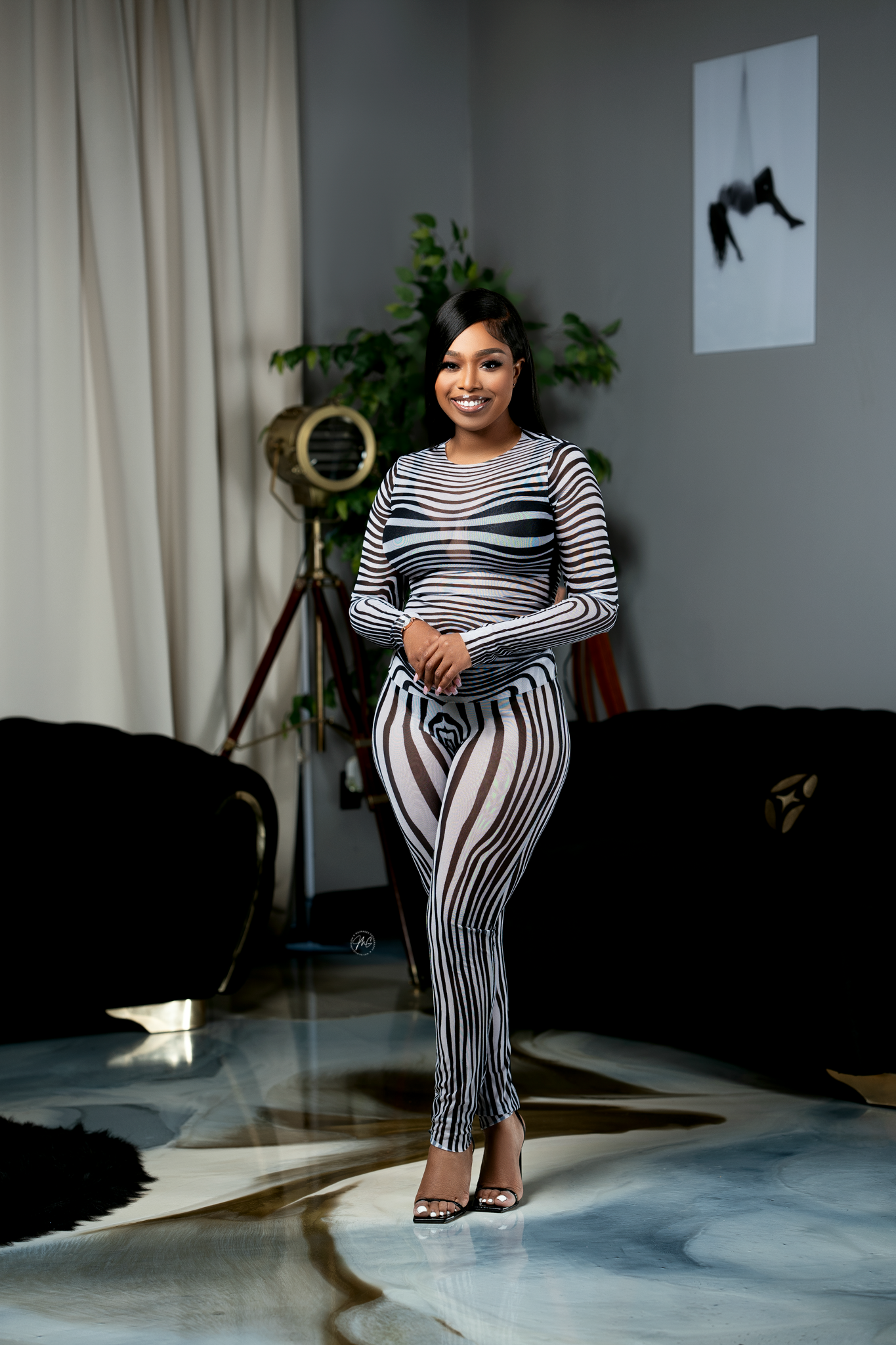 Zebra Print Two Piece